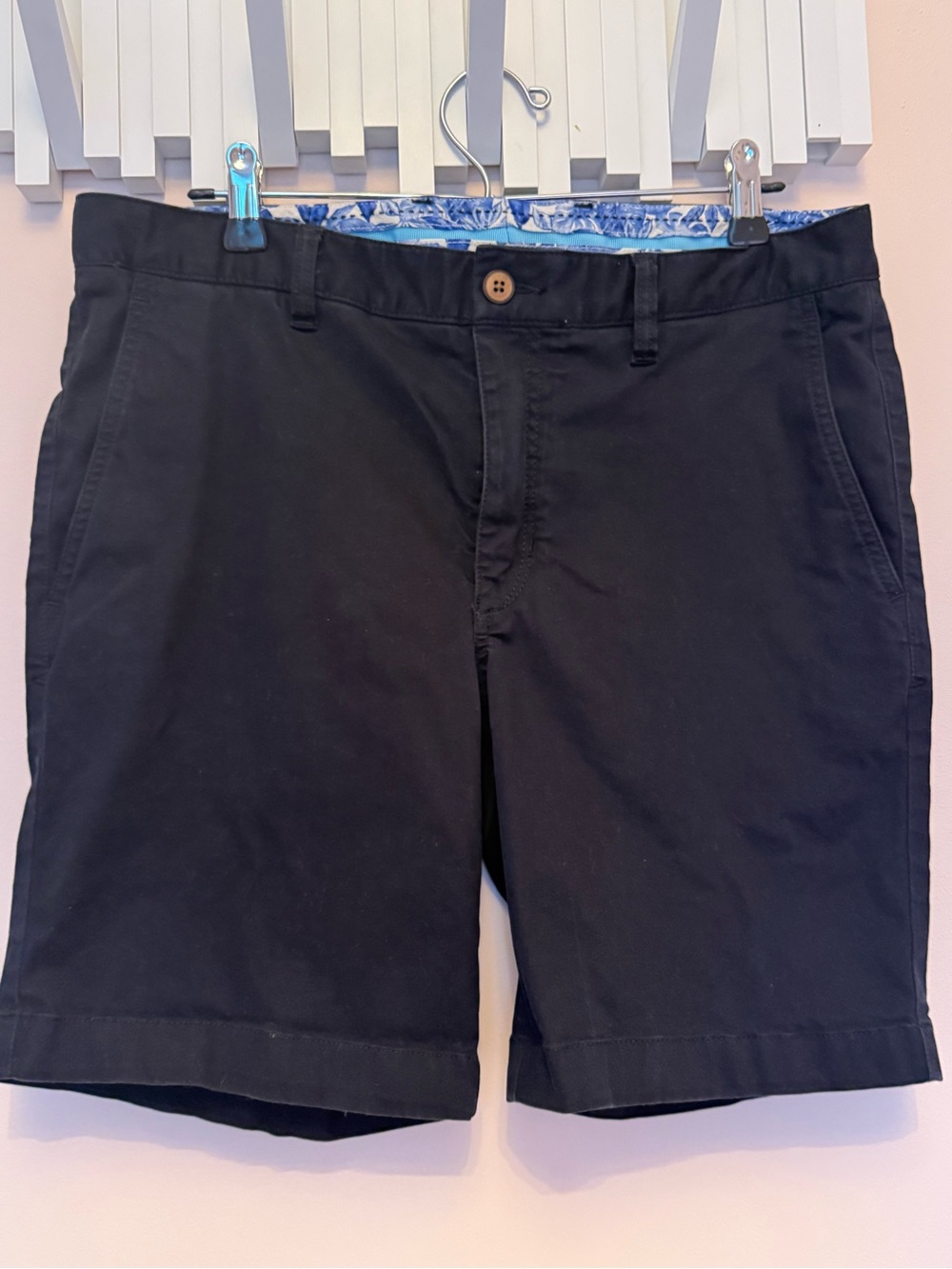 Tommy Bahama Black Flat Front Chino Shorts